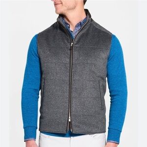 Peter Millar Men’s Wool Cashmere Blend Smoke Crown Fleece Darien Vest